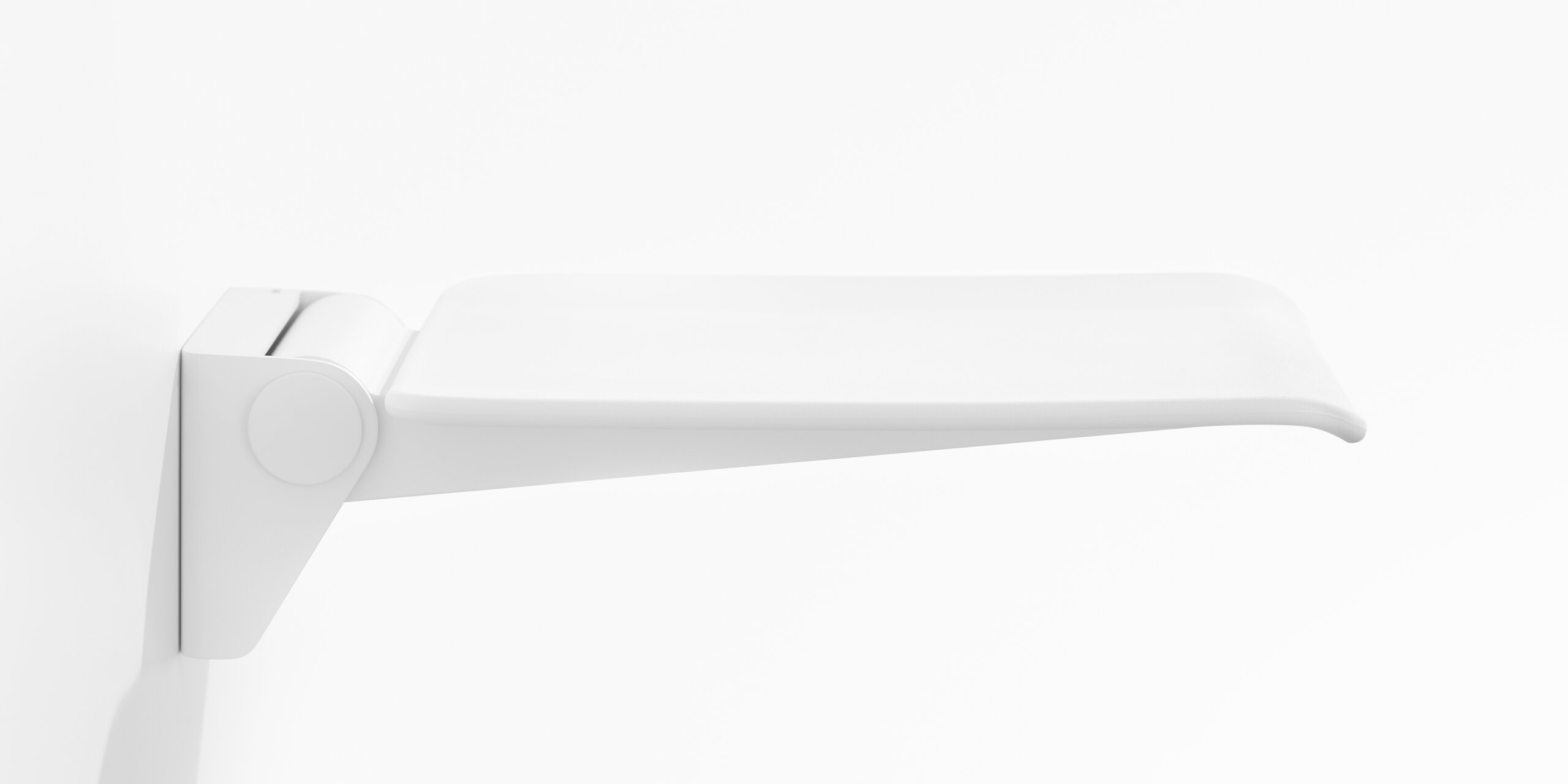 siège rabattable en polyamide de couleur blanc de signalisation