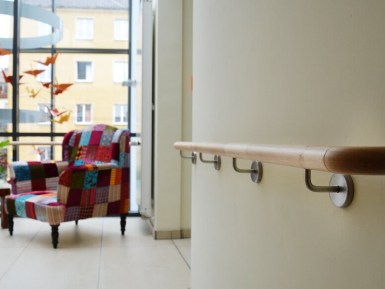 Hospice de l'hôpital Julius à Würzburg Main courante dans un couloir